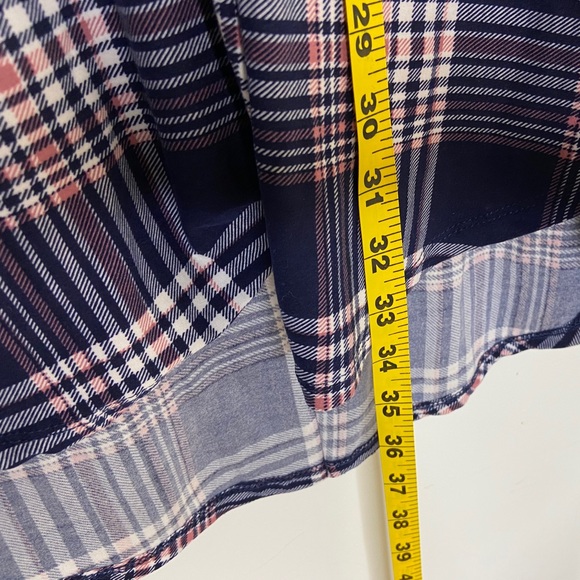 Plaid tie front tunic dress with elastic waist - Picture 7 of 16